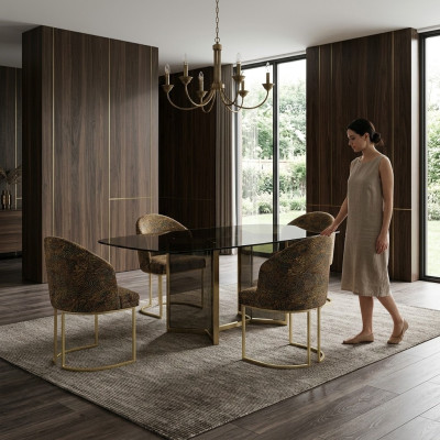 Moderne eetkamerstoelen Woonkamer luxe Meerkleurig 4x stoelen Metaal nieuw