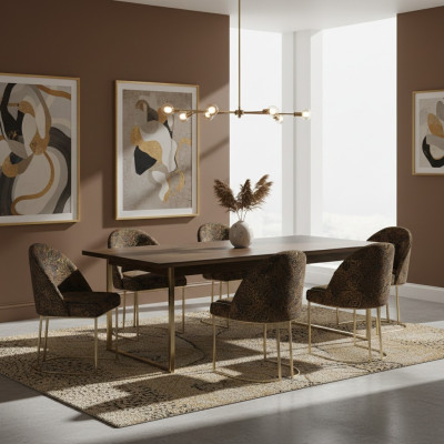 Moderne eetkamerstoelen woonkamer luxe veelkleurig 6x stoelen metaal nieuw