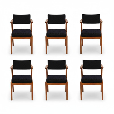 Luxe eetkamerstoel Modern Houten Meubels 6x Stoelen Zwart Design Inrichting