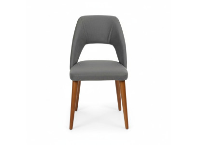 Grijze-bruine designer houten eetkamerstoelen Luxueus houten frame.
