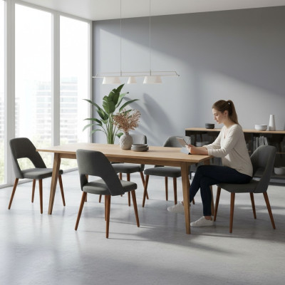 Stoelontwerper 6x stoelen Houten eetkamerstoel Luxe hout Nieuw meubilair Nieuw