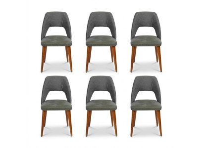Stoelontwerper 6x stoelen Houten eetkamerstoel Luxe hout Nieuw meubilair Nieuw