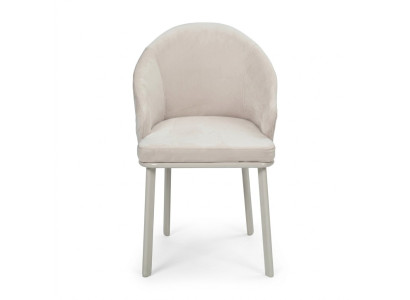 Witte eetkamerstoel designer gestoffeerde stoel textiel moderne keukenstoelen