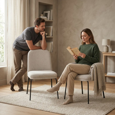 Moderne witte stoelenset Luxe eetkamerstoelen Designermeubilair 2-delig