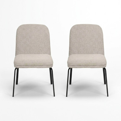 Moderne witte stoelenset Luxe eetkamerstoelen Designermeubilair 2-delig