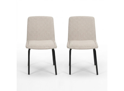 Witte gestoffeerde stoelen Designer 2x Eetkamerstoelen Moderne Keukenstoelen