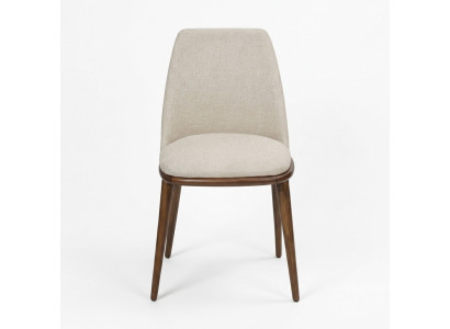 Witte gestoffeerde stoel Designer keukenstoelen Designer textiel éénpersoons Nieuw