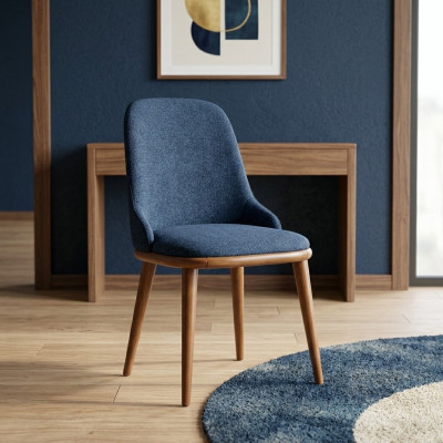 Moderne eetkamer blauwe stoelen ontwerper gestoffeerde zitplaatsen keuken meubels nieuw