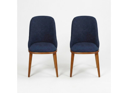 Stijlvolle Blauwe eetkamerstoelen Designer inrichting Stoelenset Meubels
