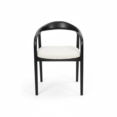 Zwart-witte eetkamerstoelen Luxe keukenzitmeubels Metalen stoelen