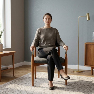 Eetkamerstoel Grijs Stoel met armleuningen Bekleding Luxe meubels