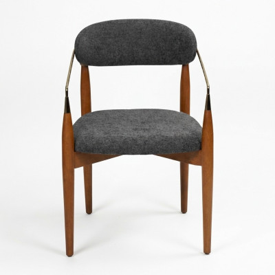 Eetkamerstoel Grijs Stoel met armleuningen Bekleding Luxe meubels