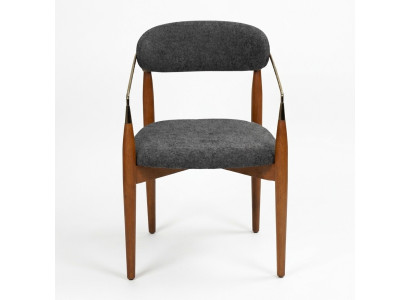 Eetkamerstoel Grijs Stoel met armleuningen Bekleding Luxe meubels
