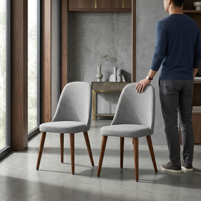 Zit Stoel Ontwerper Houten Stoel Eetkamerstoel Luxe Hout Nieuw Meubels 2x Stoelen Nieuw
