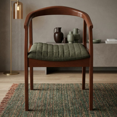 Stoel Bruin Design Woonkamer Eetkamer Hout Stoelen Bekleed met Armleuning