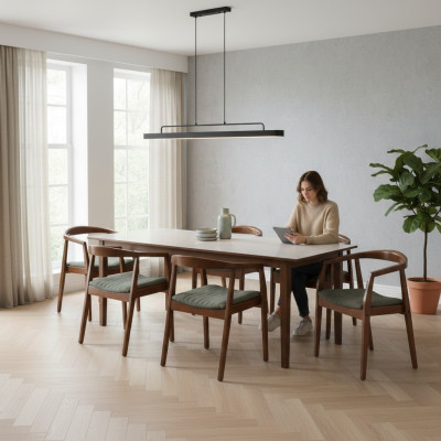 Stoel Bruin Design Woonkamer Eetkamer Hout 6x Stoelen Bekleding Nieuw