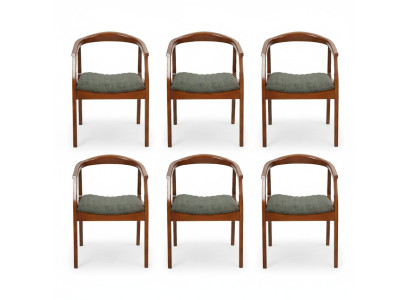 Stoel Bruin Design Woonkamer Eetkamer Hout 6x Stoelen Bekleding Nieuw