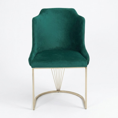 Ontwerper Groene eetkamerstoel Luxe éénpersoons Modern eetkamermeubilair