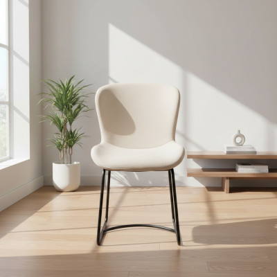 Eetkamerstoel Stoel Eetkamer Modern Stoelen Metaal Ontwerp Eet Wit Zitje Fauteuil