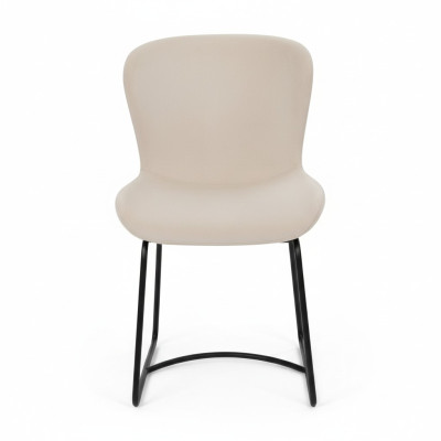 Eetkamerstoel Stoel Eetkamer Modern Stoelen Metaal Ontwerp Eet Wit Zitje Fauteuil