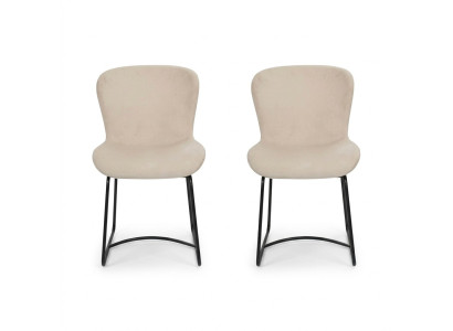 Eetkamerstoel 2x Stoelen Eetkamer Modern Stoelen Metaal Ontwerp Wit nieuw