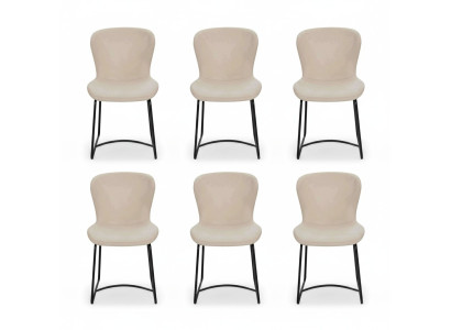 Eetkamerstoel Wit 6x Stoelen Eetkamer Modern Stoelen Metaal Ontwerp