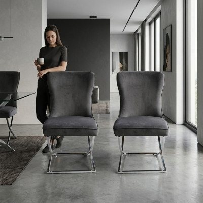 Designer 2x Stoelen Luxe Chesterfield Gestoffeerde Stoelen Fauteuils Woon Eetkamer