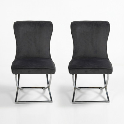 Designer 2x Stoelen Luxe Chesterfield Gestoffeerde Stoelen Fauteuils Woon Eetkamer