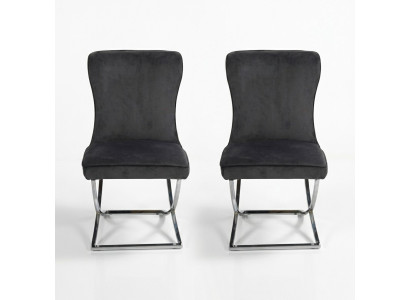 Designer 2x Stoelen Luxe Chesterfield Gestoffeerde Stoelen Fauteuils Woon Eetkamer