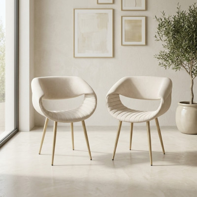 Moderne 2x stoelen gestoffeerde luxe fauteuil leunstoel eetkamer woonkamer nieuw
