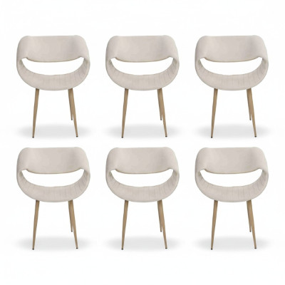 Luxe stoelen 6x gestoffeerd Moderne Witte Stoel Stoel Eetkamer Woonkamer nieuw