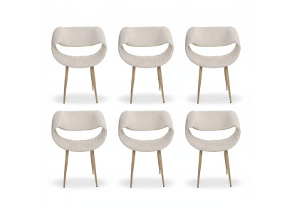 Luxe stoelen 6x gestoffeerd Moderne Witte Stoel Stoel Eetkamer Woonkamer nieuw