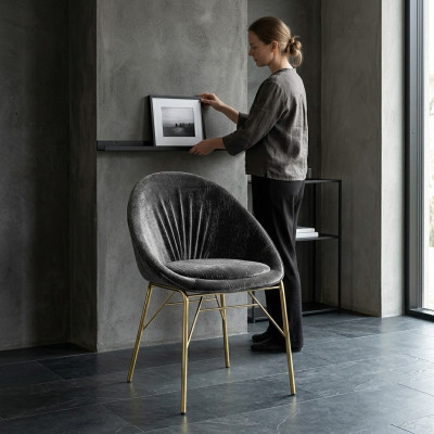 Ontwerp Zwart Stoel Zonder Armleuning Eetkamer Moderne Meubels Luxe Nieuwe Stoelen