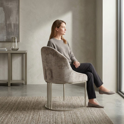 Eetkamerstoel 1-zits fauteuil Roestvrij staal Luxe Modern Meubelontwerp Nieuw