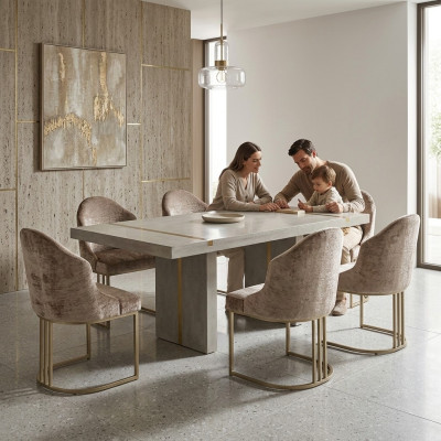 Luxe eetkamerstoel 6x stoelen textielontwerp metaal eigentijds stoelmeubilair
