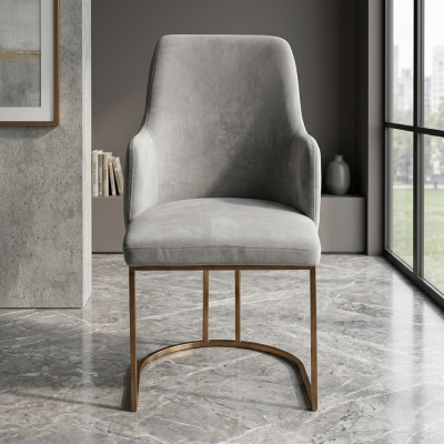 Moderne eetkamerstoel Keukenstoelen Luxe designstoel Leunstoelen Grijs Nieuw