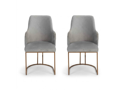 Moderne eetkamerstoel keukenstoelen Luxe ontwerp 2x stoelen Armstoelen Grijs Nieuw