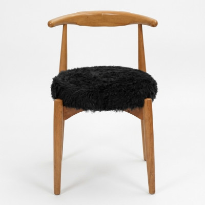 Luxe eetkamer houten stoel bruin zonder armleuning design gestoffeerde stoel