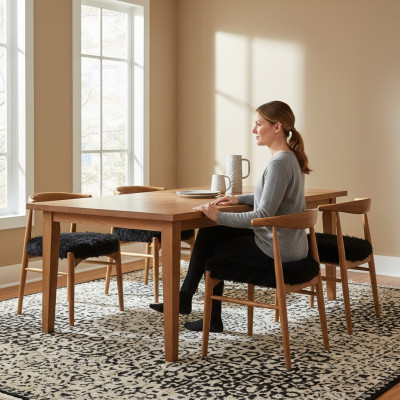 Luxe eetkamer hout 6x stoelen Bruin Zonder armleuning Design gestoffeerde stoel