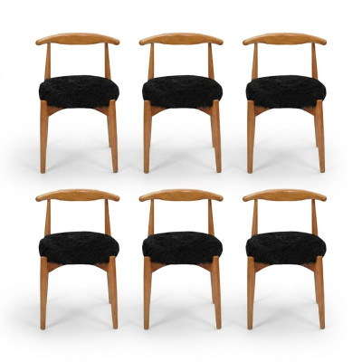 Luxe eetkamer hout 6x stoelen Bruin Zonder armleuning Design gestoffeerde stoel
