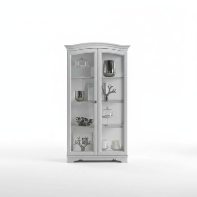 Vitrine kast massief hout dressoir vitrine massief woonkamer meubels hout