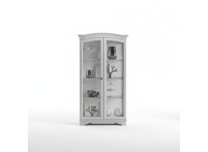 Vitrine kast massief hout dressoir vitrine massief woonkamer meubels hout