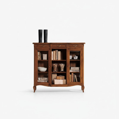 Ontwerper luxe houten vitrinekast design dressoir Italiaanse meubels