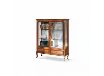 Vitrine Hout Vitrines Glas Kast Meubelen Massief hout Dressoir Woonkamer