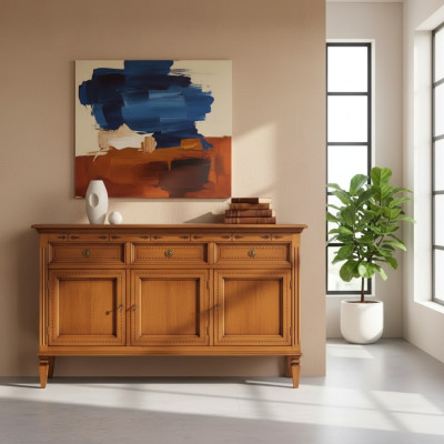 Design Klassisch Kommode Holz Anrichte Braun Sideboard Schrank Neu  Ontwerp Klassieke commode Hout Dressoir Bruin Dressoir Kast Nieuw