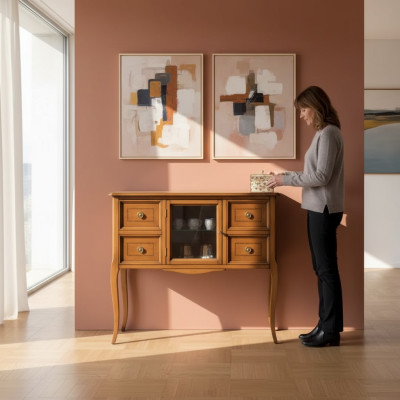 Klassiek Stijl Dressoir Sideboard Woonkamer Hout Dressoir Bruin Nieuw