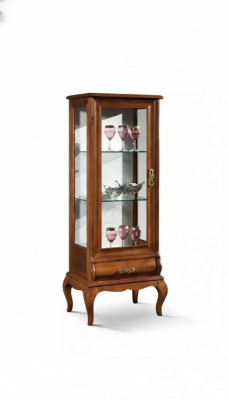 Möbel Klassisch Glasschrank Vitrine Holz Glas Schrank Schränke Regale Italien Meubels Klassieke glazen kast vitrine hout glas kast kasten rekken Italië