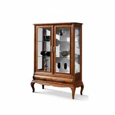Luxury Houten Vitrine Kast Ontwerp Bruin Italiaanse Meubels Kast Nieuw