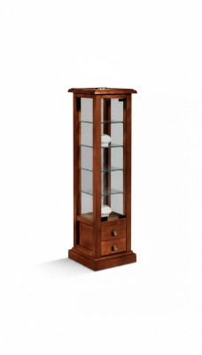 Vitrine glazen kast massief hout vitrine woonkamer meubels dressoir nieuw