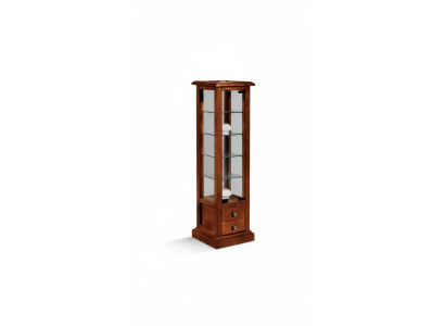 Vitrine glazen kast massief hout vitrine woonkamer meubels dressoir nieuw